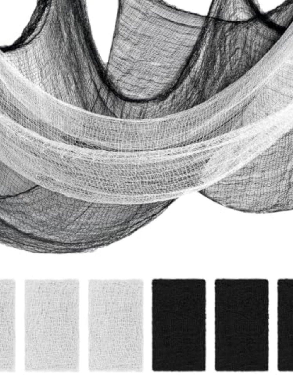 6 Pack Halloween Creepy Cloth 30 × 75 Inch - Halloween Cheesecloth Decoration